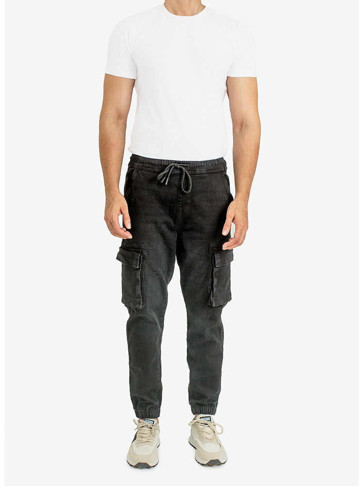 DENIM CARGO JOGGER