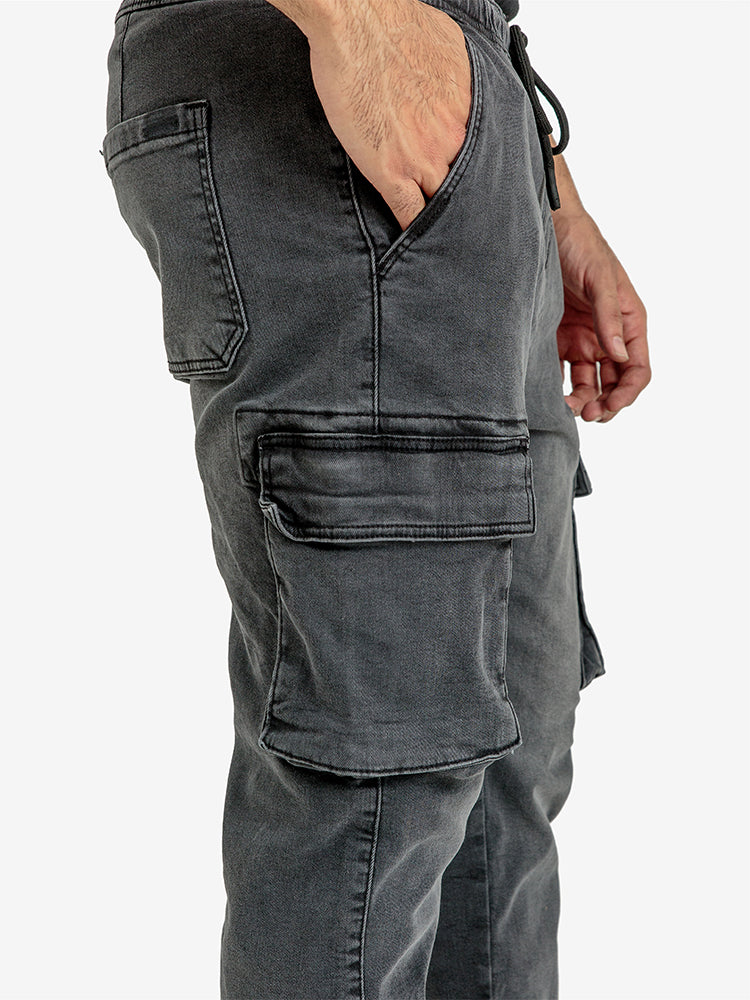 DENIM CARGO JOGGER